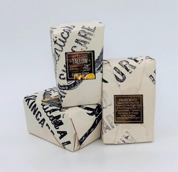 Earthy Scented Bath Bar – Nourishing Tallow Soap