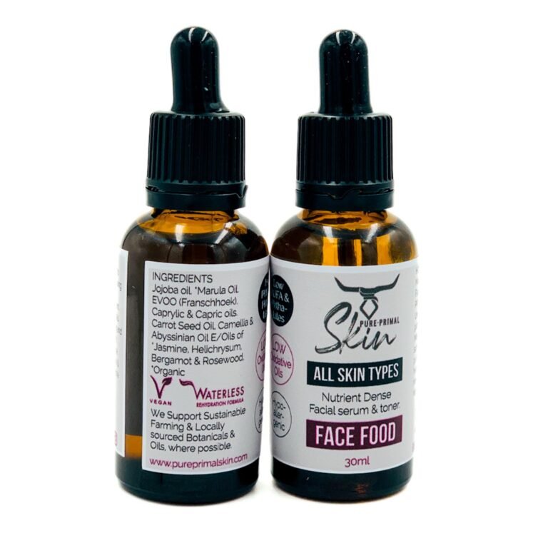 Face Food Ⓥ – Facial Serum & Toner – ALL Skin Types