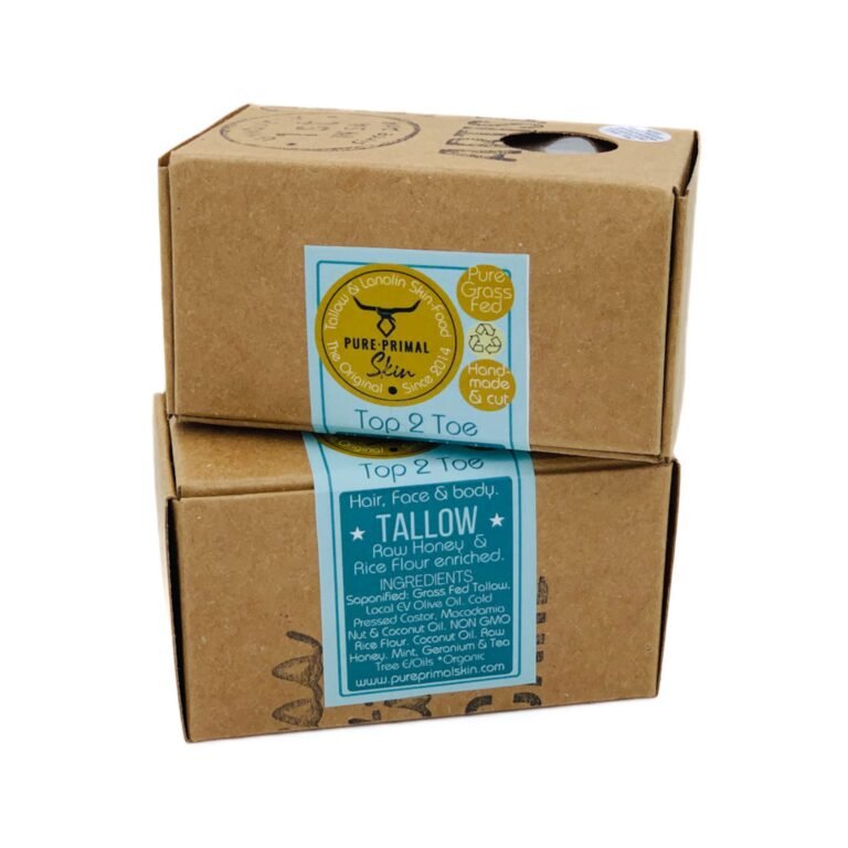 Top-2-Toe Bar – Hair, Face & Body Tallow Soap Bar [Natural 3-in-1]